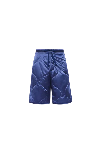 JW ANDERSON JW ANDERSON QUILTED SHORTS BLUE