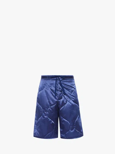 Jw Anderson Quilted Shorts In Blue