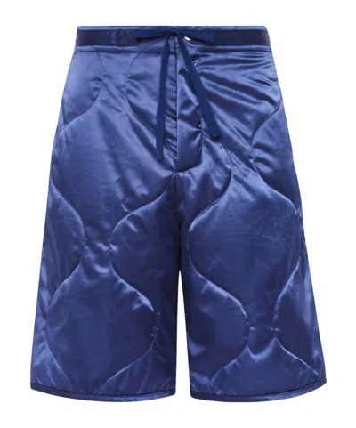 Jw Anderson Quilted Shorts In Blue