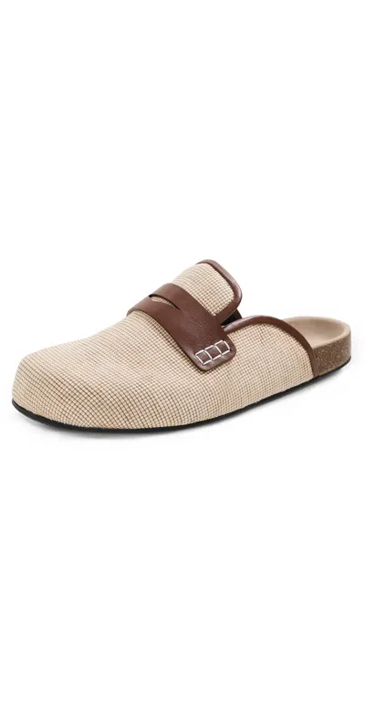Jw Anderson Raffia Loafers Natural