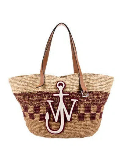 Pre-owned Jw Anderson Raffia Tote In Brown