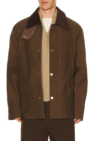 Jw Anderson Raglan Sleeve Outdoor Jacket In Brown