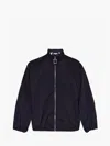 Jw Anderson Black Jacket With Mock Neck And Raglan Sleeves In Tech Fabric Man In Black