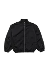 Jw Anderson Black Jacket With Mock Neck And Raglan Sleeves In Tech Fabric Man