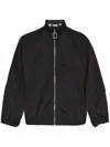 Jw Anderson Black Jacket With Mock Neck And Raglan Sleeves In Tech Fabric Man In Schwarz