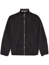 Jw Anderson Black Jacket With Mock Neck And Raglan Sleeves In Tech Fabric Man In Black