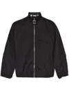Jw Anderson Black Jacket With Mock Neck And Raglan Sleeves In Black