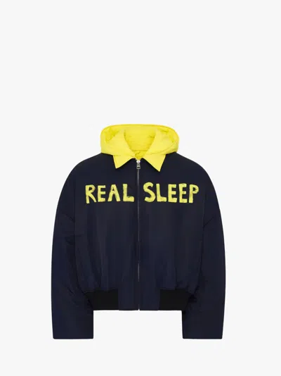 Jw Anderson Real Sleep Bomber Jacket In Blue