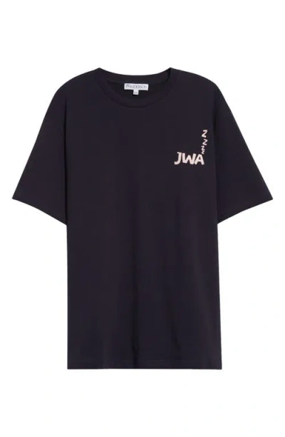 Jw Anderson J. W. Anderson Blue Relaxed Fit Crew Neck T-shirt