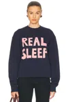 Jw Anderson Real Sleep Printed Sweatshirt In Dark Navy