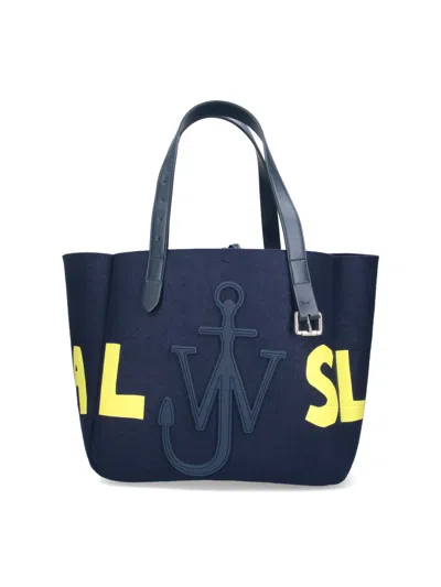 Jw Anderson Real Sleep Tote Bag In Navy