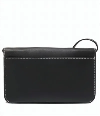 Jw Anderson Rectangular Black Crossbody Bag With Gold Chain Detail