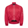 Jw Anderson Oversized Curved Hem Bomber Jacket Ruby In Red