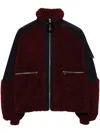 Jw Anderson Red Shearling Zip-up Jacket In Red