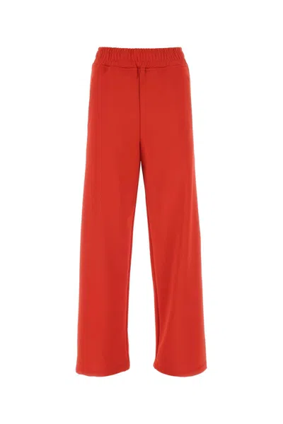 Jw Anderson Red Stretch Polyester Pant In 450