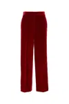 Jw Anderson Red Velvet Pant In Red