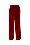 Jw Anderson Pantalone In Velluto Rosso Donna In Red