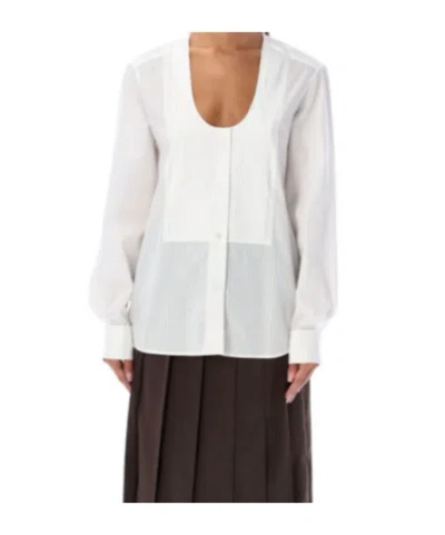 JW ANDERSON JW ANDERSON RELAXED FIT PINTUCK BIB SHIRT