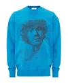 Jw Anderson Rembrandt Embroidered Sweatshirt In Blue