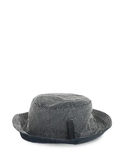 Jw Anderson Rhinestone-embellished Logo-patch Bucket Hat In Gray