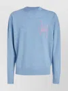 Jw Anderson Ribbed Collar Wool Crewneck Sweater