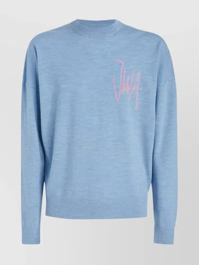 JW ANDERSON RIBBED COLLAR WOOL CREWNECK SWEATER