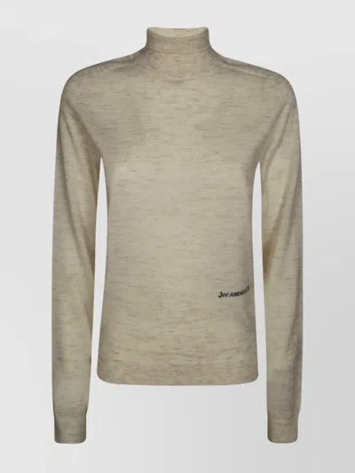 JW ANDERSON RIBBED LONG SLEEVE HIGH NECK SWEATER