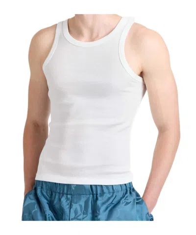 Jw Anderson Ribbed Tank Top In White