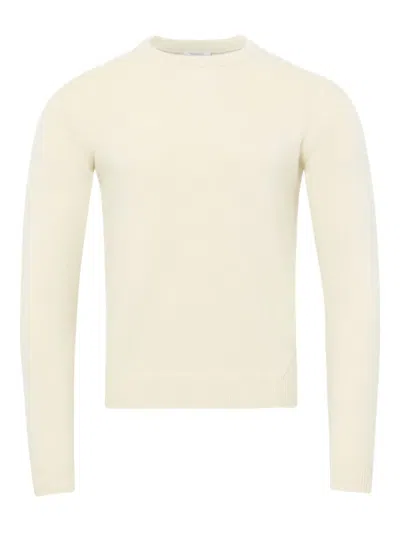 Jw Anderson Ribbed-trim Crew-neck Sweater In Neutral