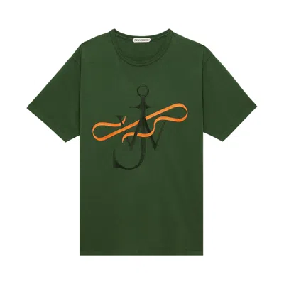 Pre-owned Jw Anderson Ribbon Anchor T-shirt 'green' | Men's Size L