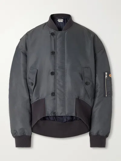 Jw Anderson W Anderson Mens Oversized Shell Bomber Jacket Dark Grey In Gray