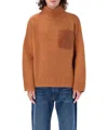 Jw Anderson Brown Jwa Pocket Sweater<br/>