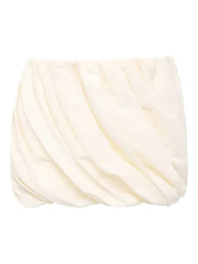 Jw Anderson Rolled Mini Skirt In Neutrals