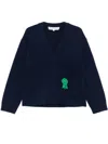 Jw Anderson Rosette Cardigan In Blue