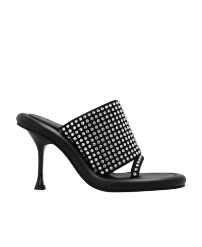 Jw Anderson Round Head High-heeled Sandals In Black