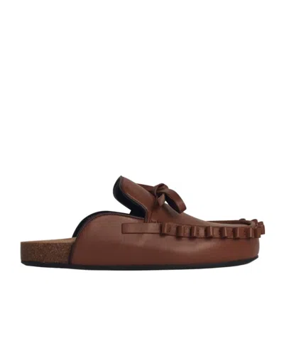 Jw Anderson Round Head Muller Shoes In Red