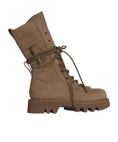 Jw Anderson Round-head Short Boots In Brown