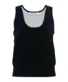 Jw Anderson Round-neck Chenille Tank Top In Black