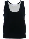 Jw Anderson Round-neck Chenille Tank Top In Blue