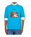Jw Anderson Round-neck Pullover In Blue