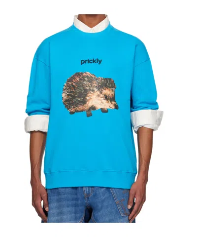 Jw Anderson Round-neck Pullover In Blue