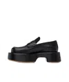 Jw Anderson Leather Platform Moccasins In Black