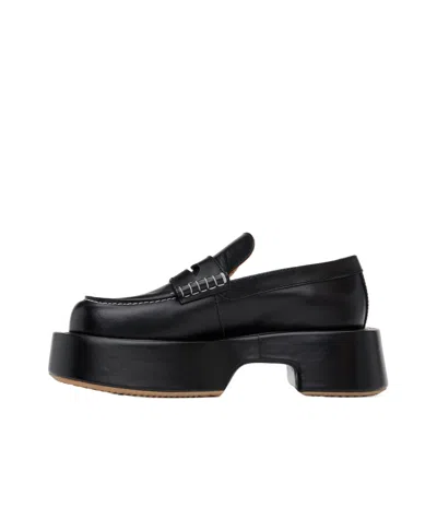 Jw Anderson Round Toe Loafers In Black