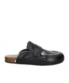 Jw Anderson Round Toe Mules In Black