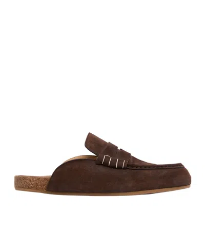 Jw Anderson Round Toe Mules In Brown