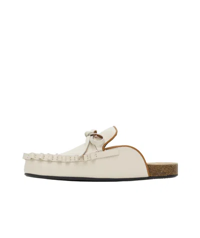 Jw Anderson Round Toe Mules In Nude