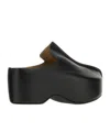 Jw Anderson Leather Slide Platform Clogs In Multi