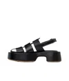 Jw Anderson Black Stripe Platform Sandals In Black