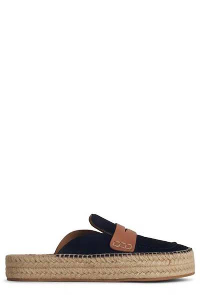 Jw Anderson Round-toe Slip-on Mules In Navy