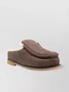 Jw Anderson Round Toe Suede Loafers With Rubber Sole